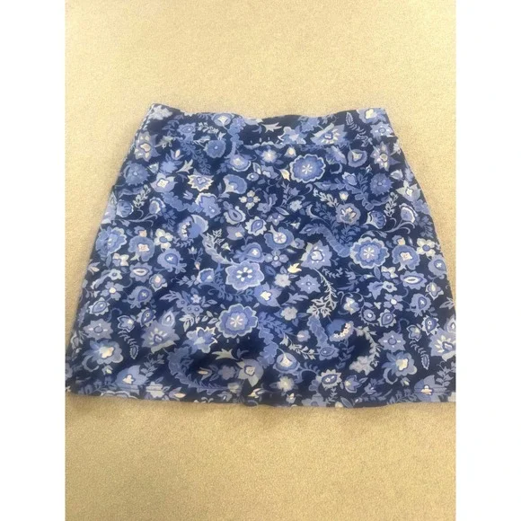 Croft & Barrow Floral Skort Womens Small Blue Botanical Stretch Active Mini - Picture 8 of 8